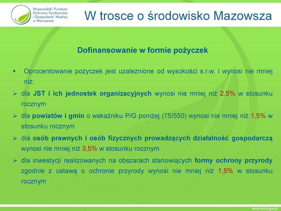 formie pożyczek Oprocentowa