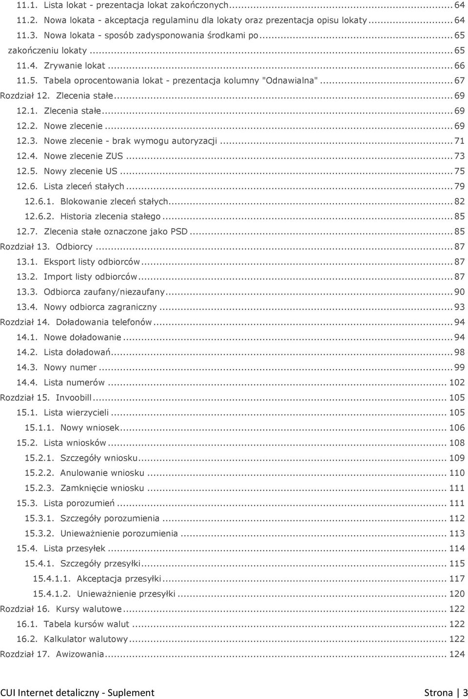 .. 69 12.3. Nowe zlecenie - brak wymogu autoryzacji... 71 12.4. Nowe zlecenie ZUS... 73 12.5. Nowy zlecenie US... 75 12.6. Lista zleceń stałych... 79 12.6.1. Blokowanie zleceń stałych... 82 12.6.2. Historia zlecenia stałego.