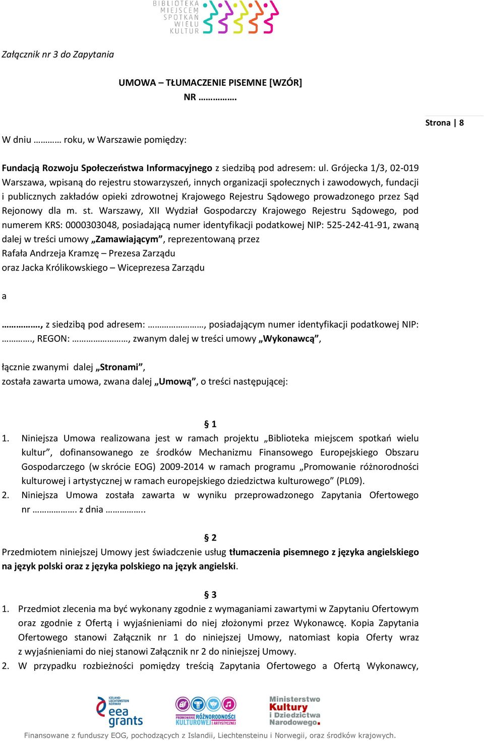 prowadzonego przez Sąd Rejonowy dla m. st.