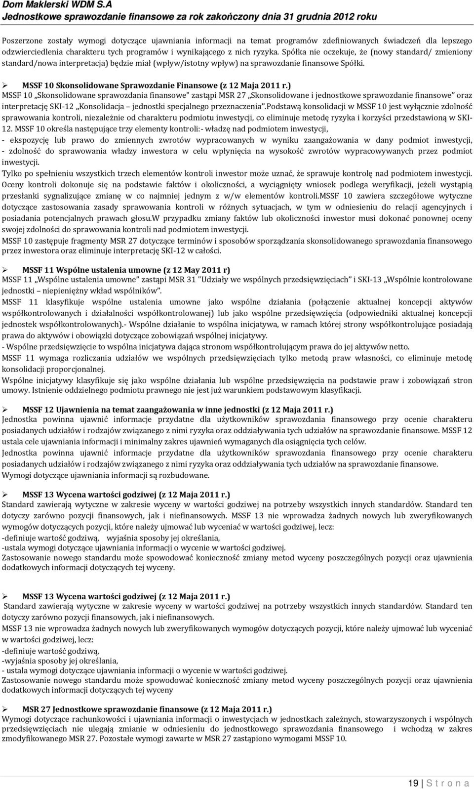 MSSF 10 Skonsolidowane Sprawozdanie Finansowe (z 12 Maja 2011 r.