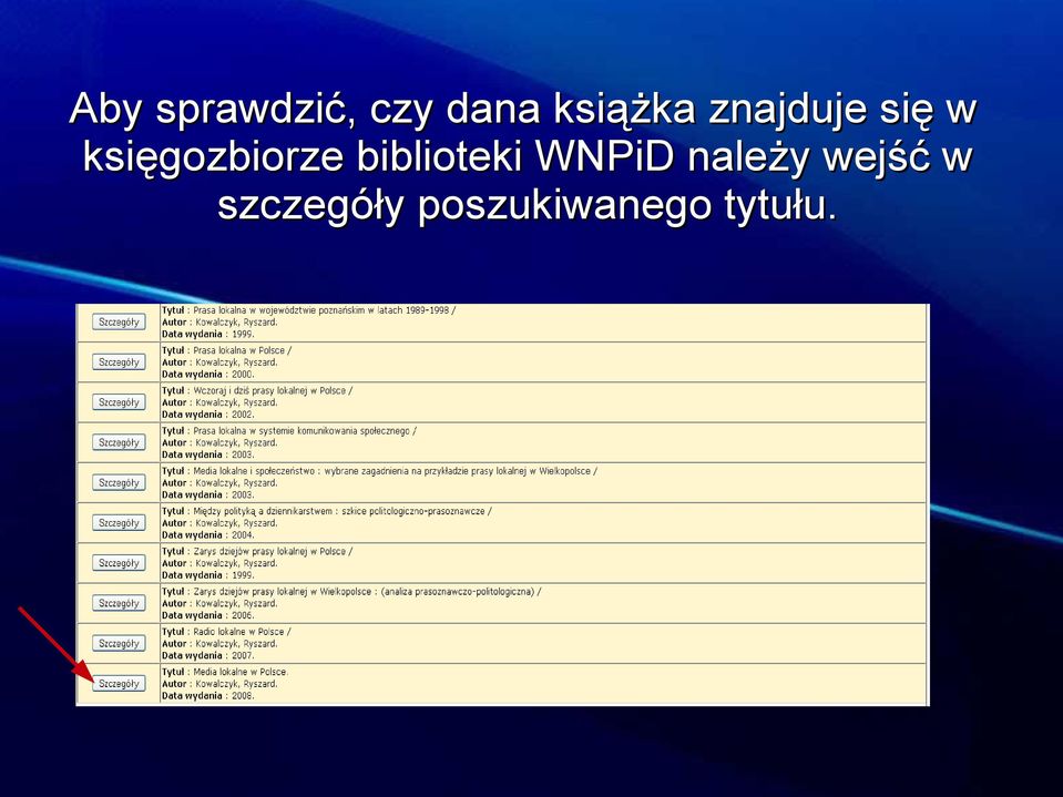 księgozbiorze biblioteki WNPiD