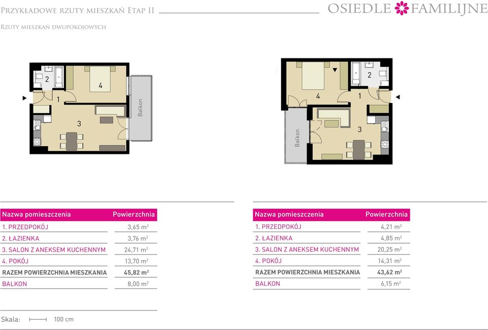 pokój,70 m Razem powierzchnia mieszkania 45,8 m Balkon 8,00 m. PRZEDPOKÓJ 4, m.