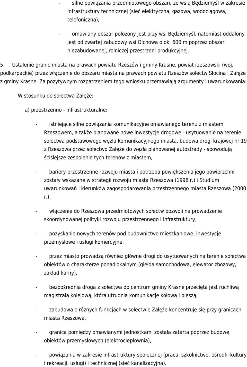 Ustalenie granic miasta na prawach powiatu Rzeszów i gminy Krasne, powiat rzeszowski (woj.