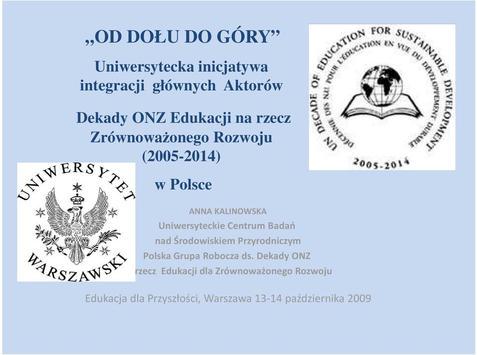 Centrum Badań nad Środowiskiem Przyrodniczym Polska Grupa Robocza ds.