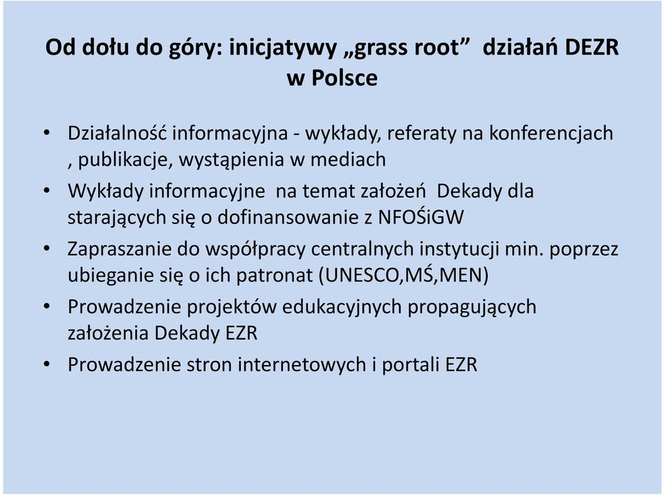 dofinansowanie z NFOŚiGW Zapraszanie do współpracy centralnych instytucji min.
