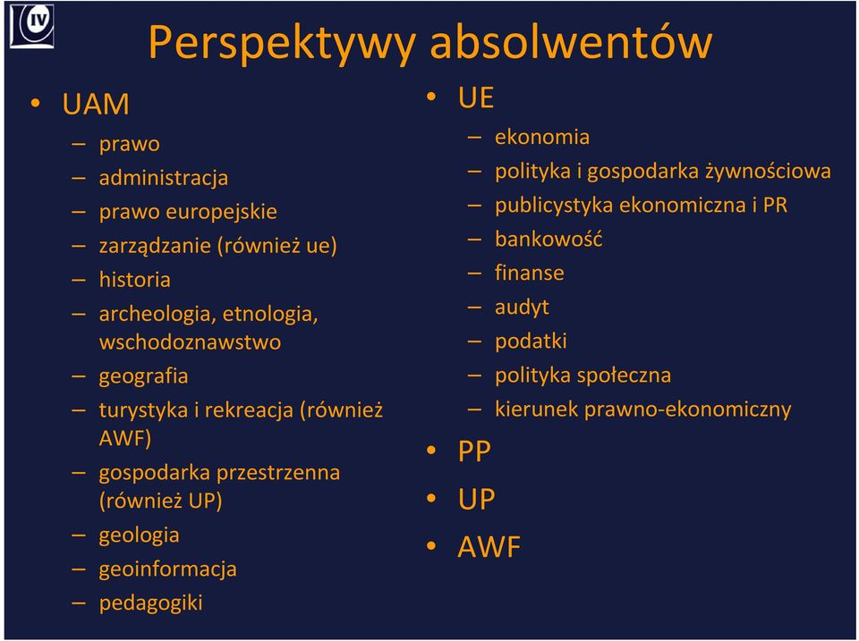 przestrzenna (również UP) geologia geoinformacja pedagogiki UE ekonomia polityka i gospodarka żywnościowa