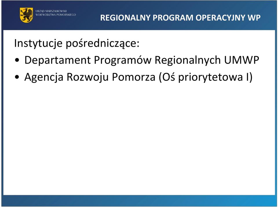 Departament Programów Regionalnych