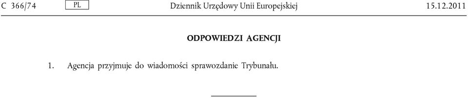 2011 ODPOWIEDZI AGENCJI 1.