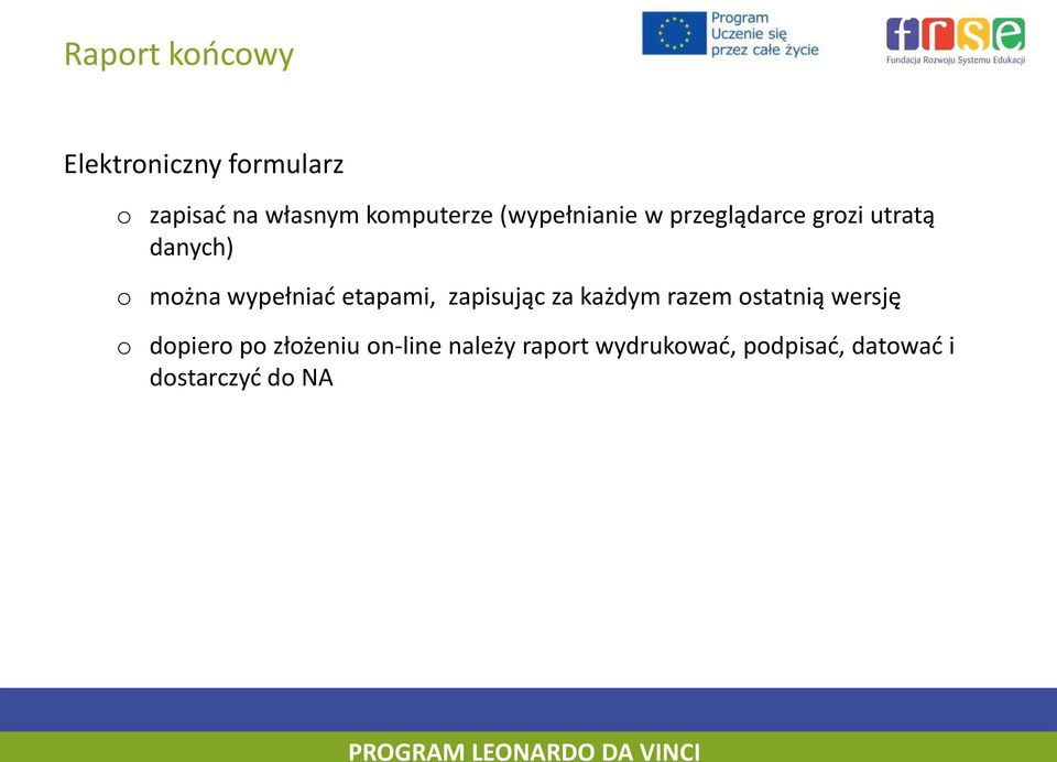 etapami, zapisując za każdym razem statnią wersję dpier p