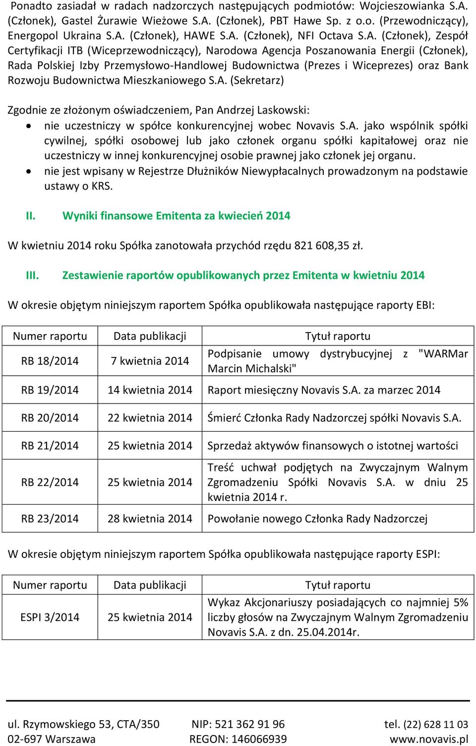 Wiceprezes) oraz Bank Rozwoju Budownictwa Mieszkaniowego S.A.