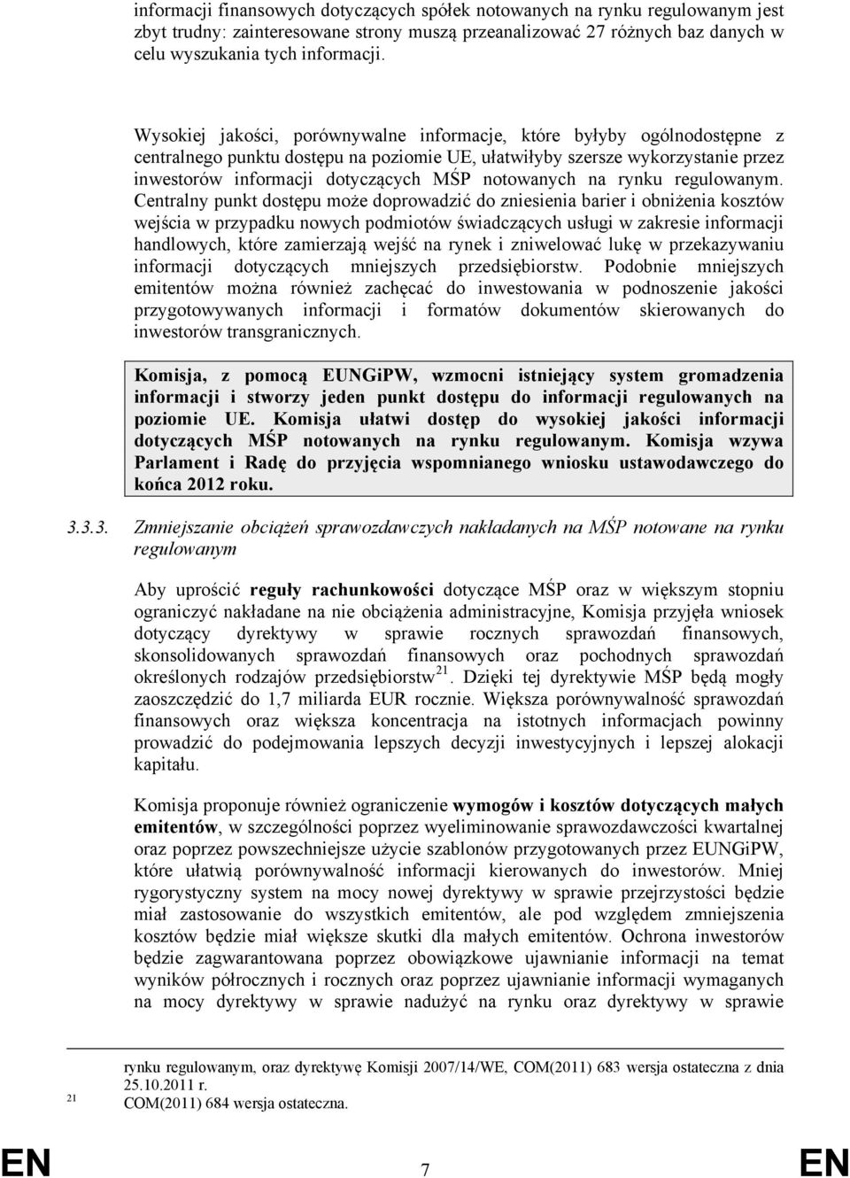 notowanych na rynku regulowanym.