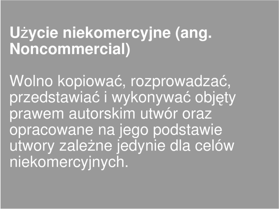 przedstawiać i wykonywać objęty prawem autorskim