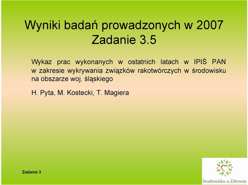 PAN w zakresie wykrywania związków rakotwórczych w