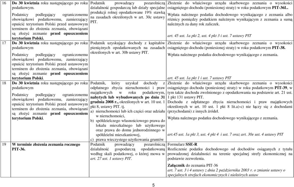 terytorium Polski. 17 Do 30 kwietnia roku następującego po roku podatkowym  terytorium Polski. 18 Do 30 kwietnia roku następującego po roku podatkowym  terytorium Polski.