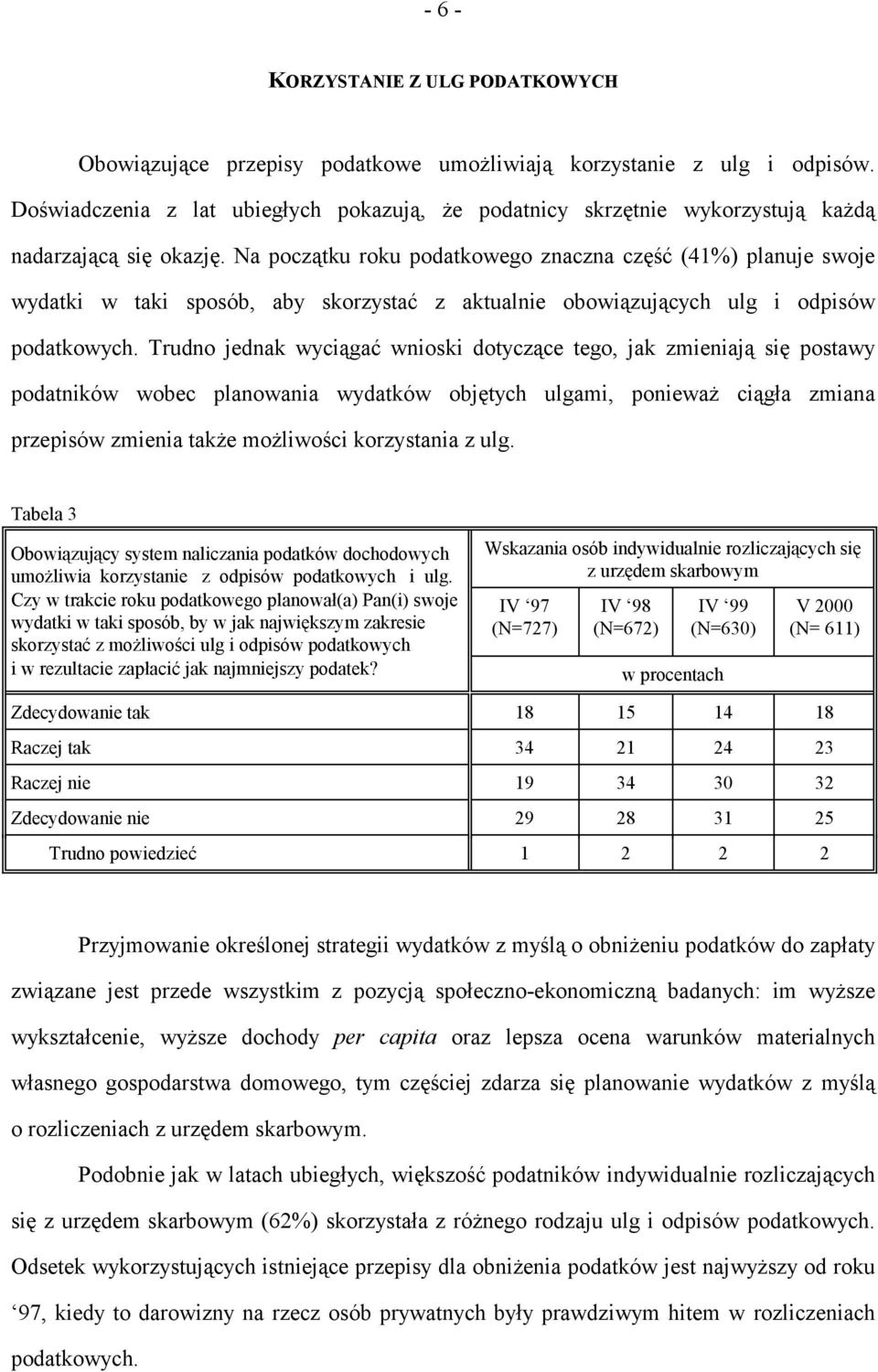 Na początku roku podatkowego znaczna część (41%) planuje swoje wydatki w taki sposób, aby skorzystać z aktualnie obowiązujących ulg i odpisów podatkowych.