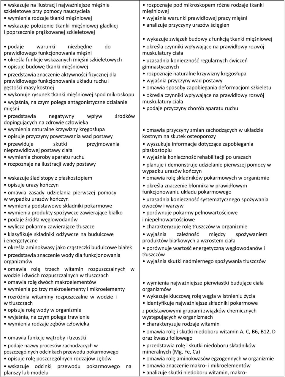 dla prawidłowego funkcjonowania układu ruchu i gęstości masy kostnej wykonuje rysunek tkanki mięśniowej spod mikroskopu wyjaśnia, na czym polega antagonistyczne działanie mięśni przedstawia negatywny