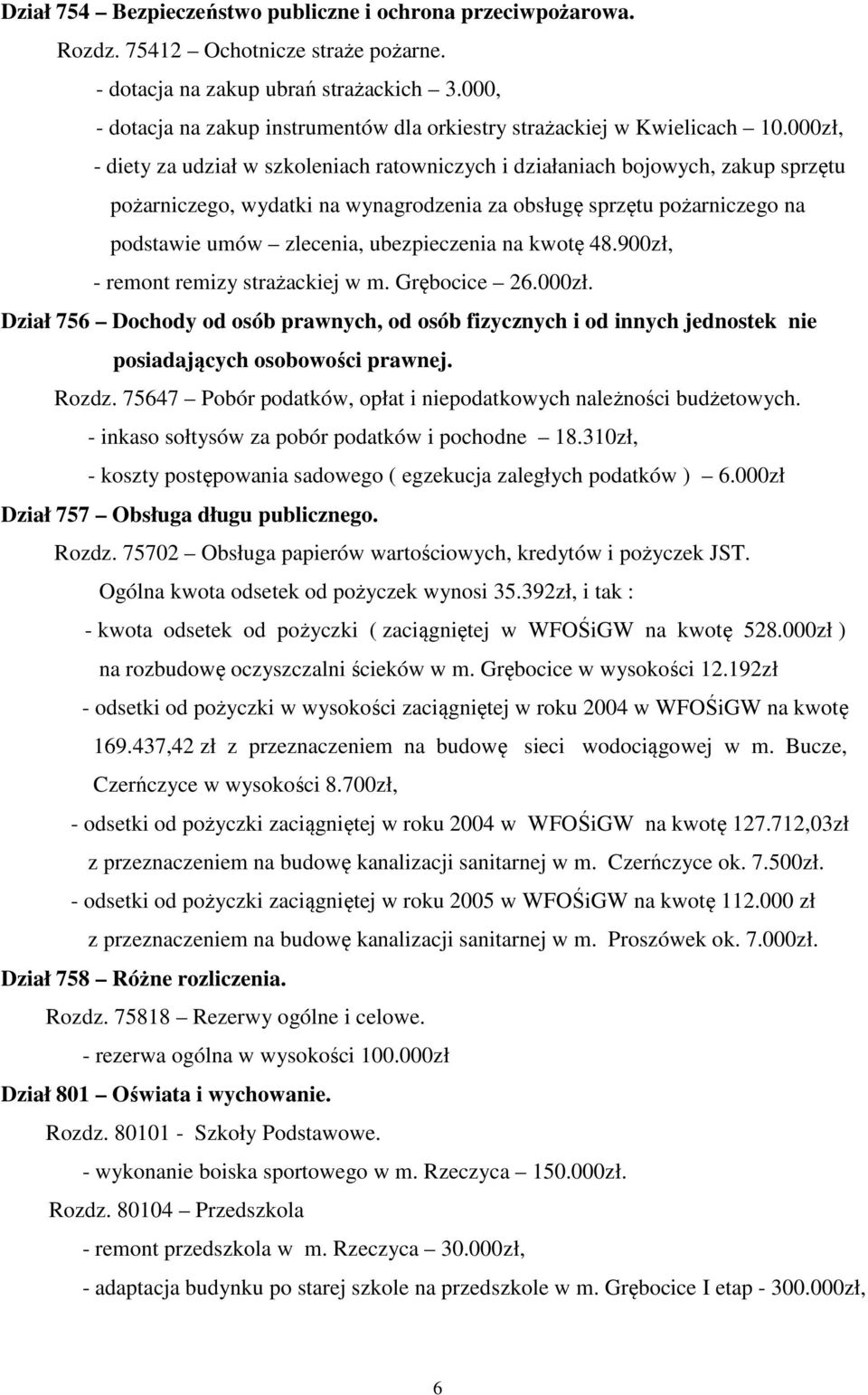 000zł, - diety za udział w szkoleniach ratowniczych i działaniach bojowych, zakup sprzętu pożarniczego, wydatki na wynagrodzenia za obsługę sprzętu pożarniczego na podstawie umów zlecenia,