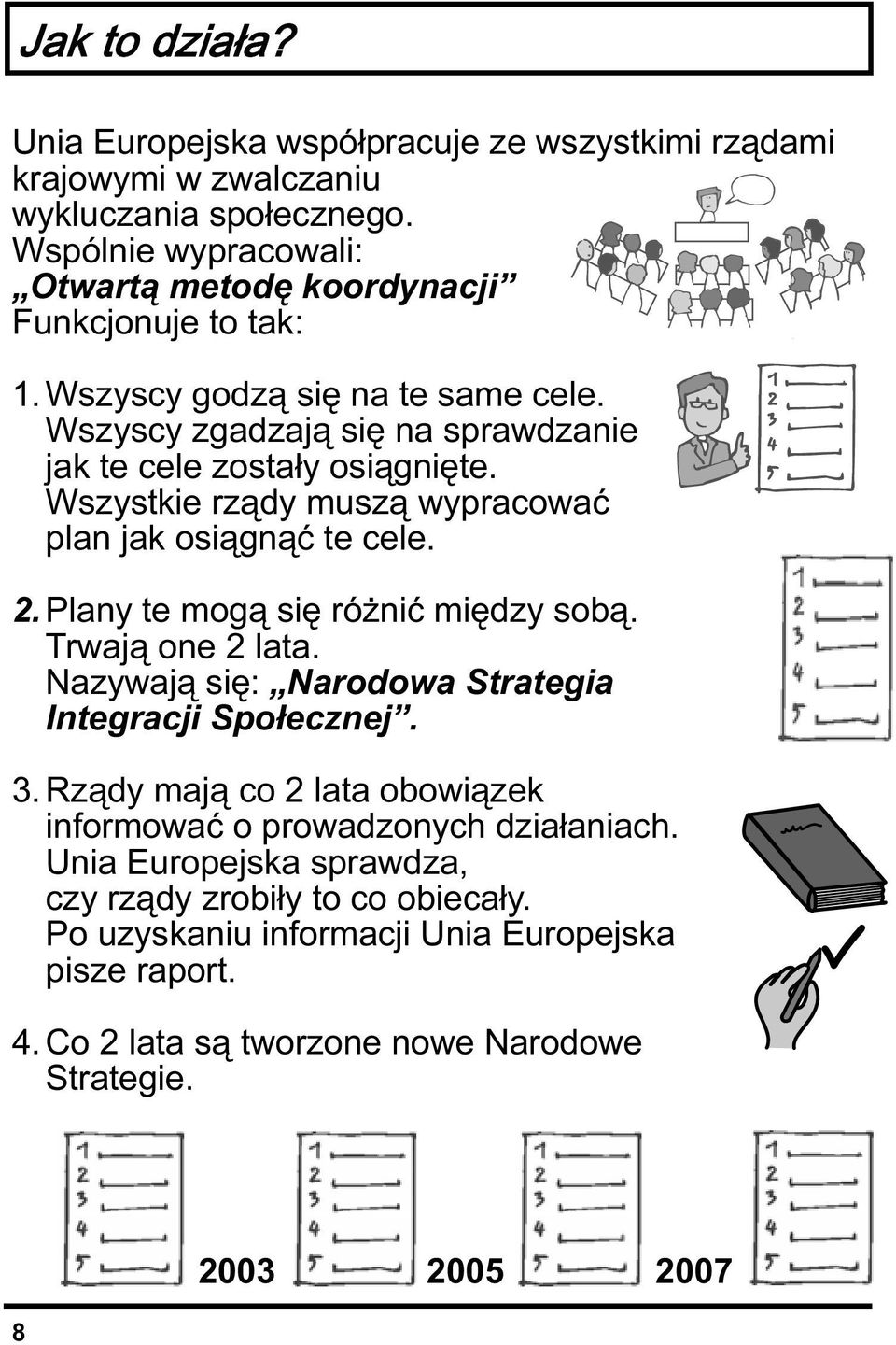 Plany te mogą się różnić między sobą. Trwają one 2 lata. Nazywają się: Narodowa Strategia Integracji Społecznej. 3.