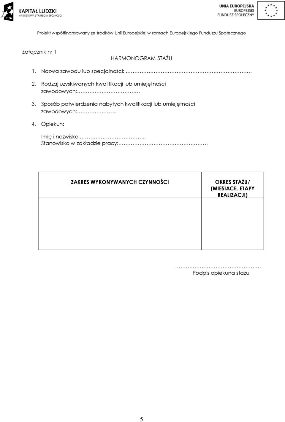 Sposób potwierdzenia nabytych kwalifikacji lub umiejętności zawodowych:.. 4.