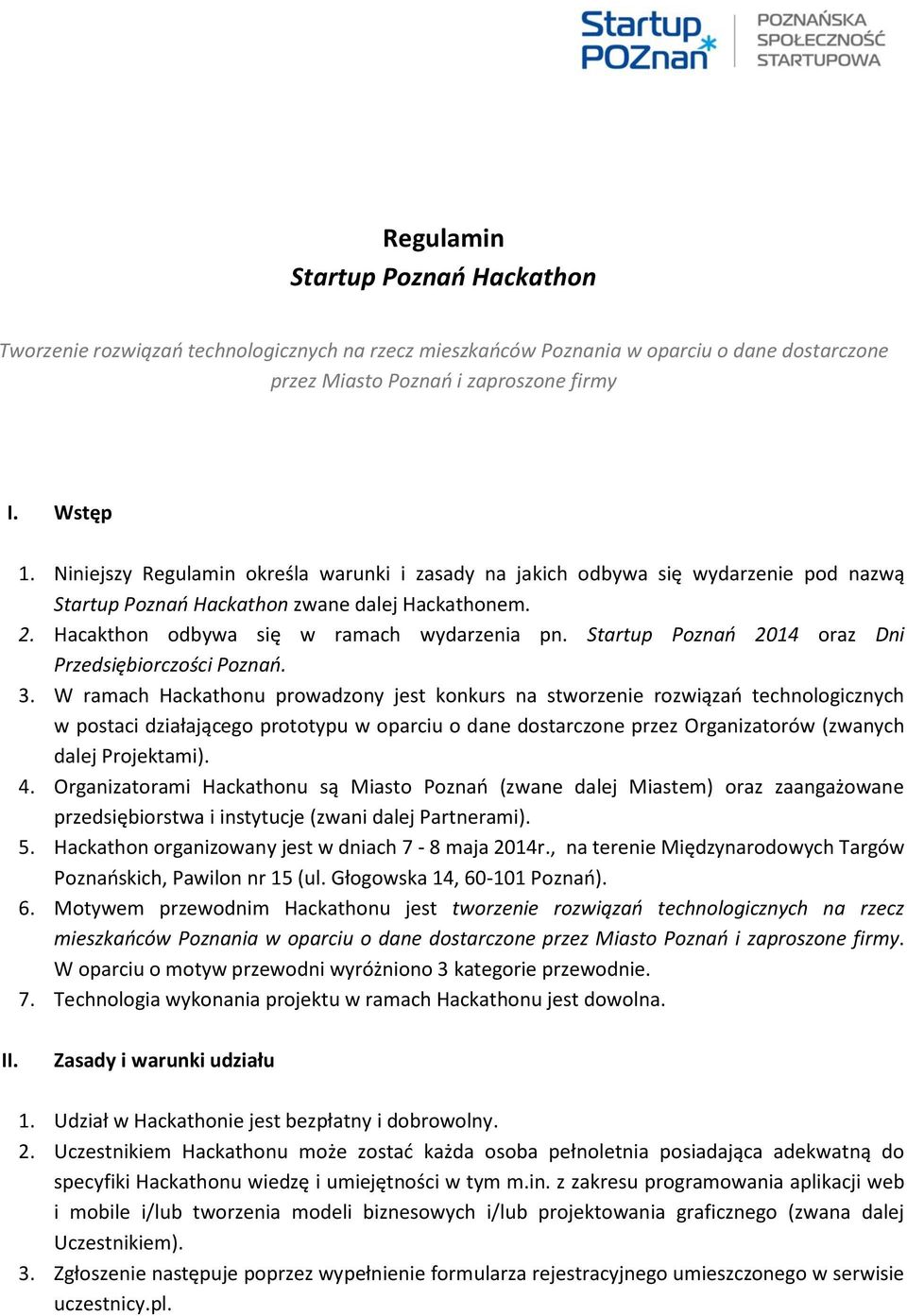 Startup Poznań 2014 oraz Dni Przedsiębiorczości Poznań. 3.