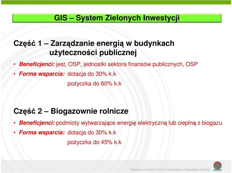 30% k.k pożyczka do 60% k.