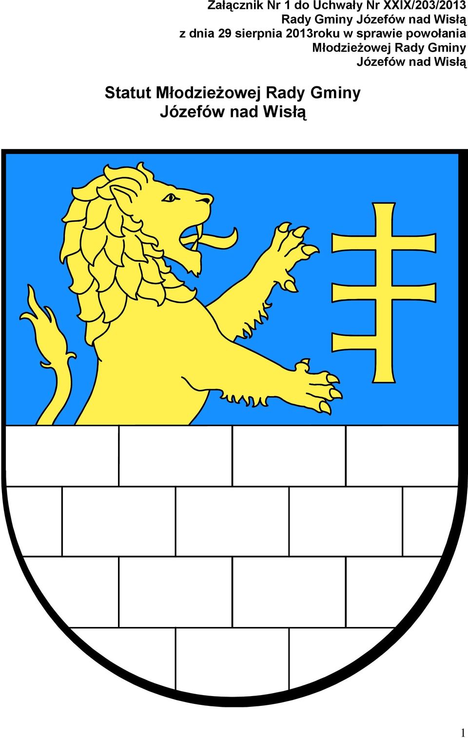 w sprawie powołania Młodzieżowej Rady Gminy Józefów