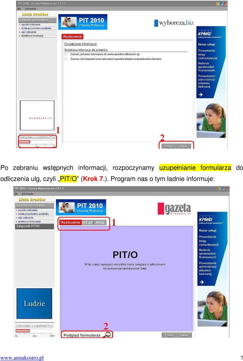 odliczenia ulg, czyli PIT/O (Krok 7.).