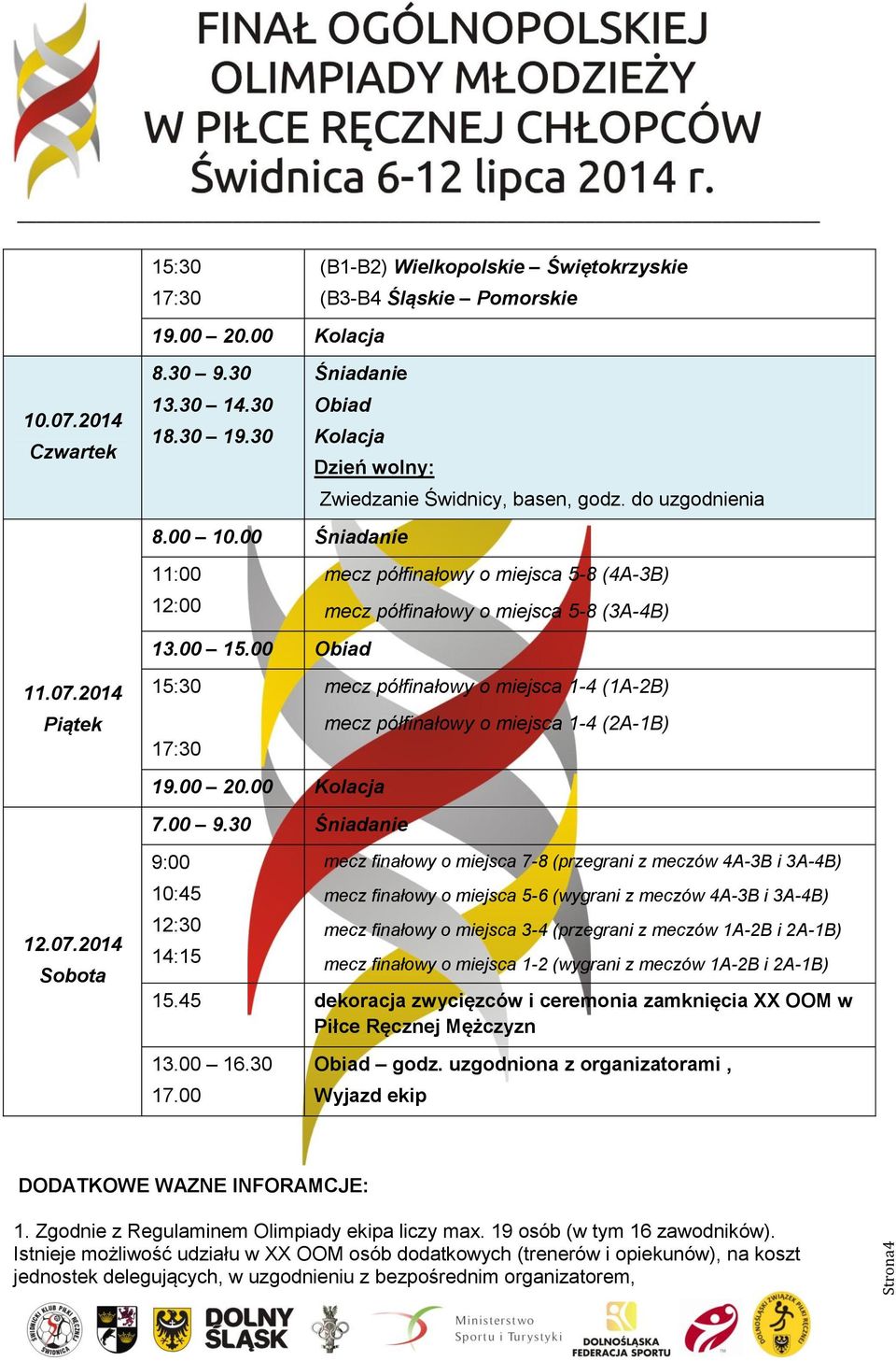 do uzgodnienia mecz półfinałowy o miejsca 5-8 (4A-3B) mecz półfinałowy o miejsca 5-8 (3A-4B) mecz półfinałowy o miejsca 1-4 (1A-2B) mecz półfinałowy o miejsca 1-4 (2A-1B) mecz finałowy o miejsca 7-8