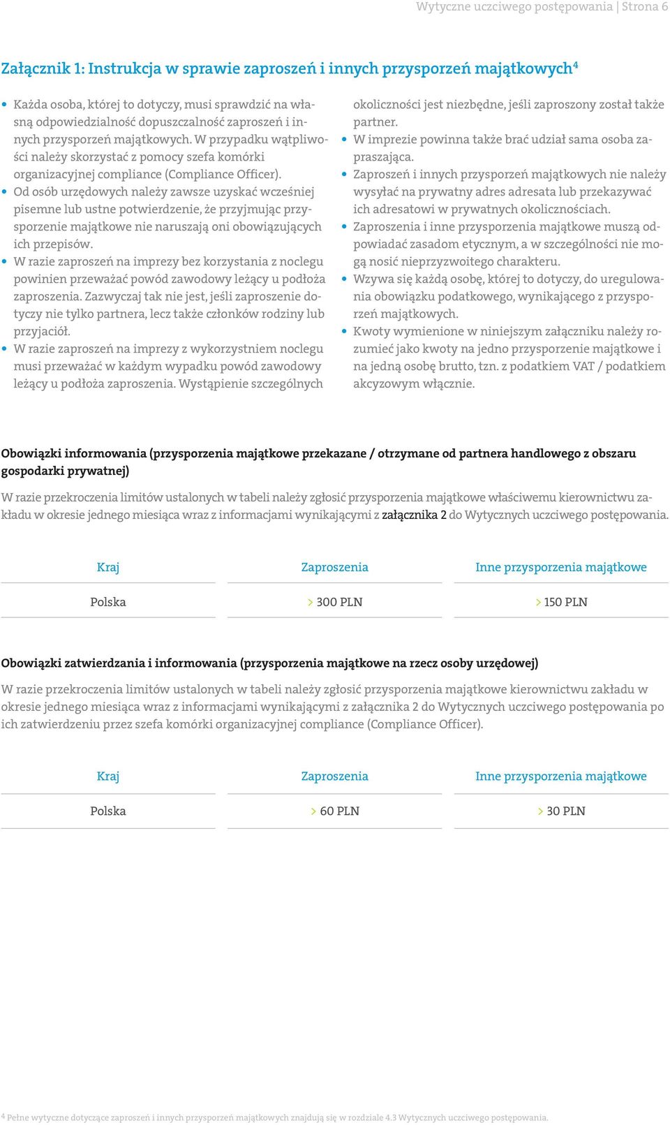 Od osób urzędowych należy zawsze uzyskać wcześniej pisemne lub ustne potwierdzenie, że przyjmując przysporzenie majątkowe nie naruszają oni obowiązujących ich przepisów.