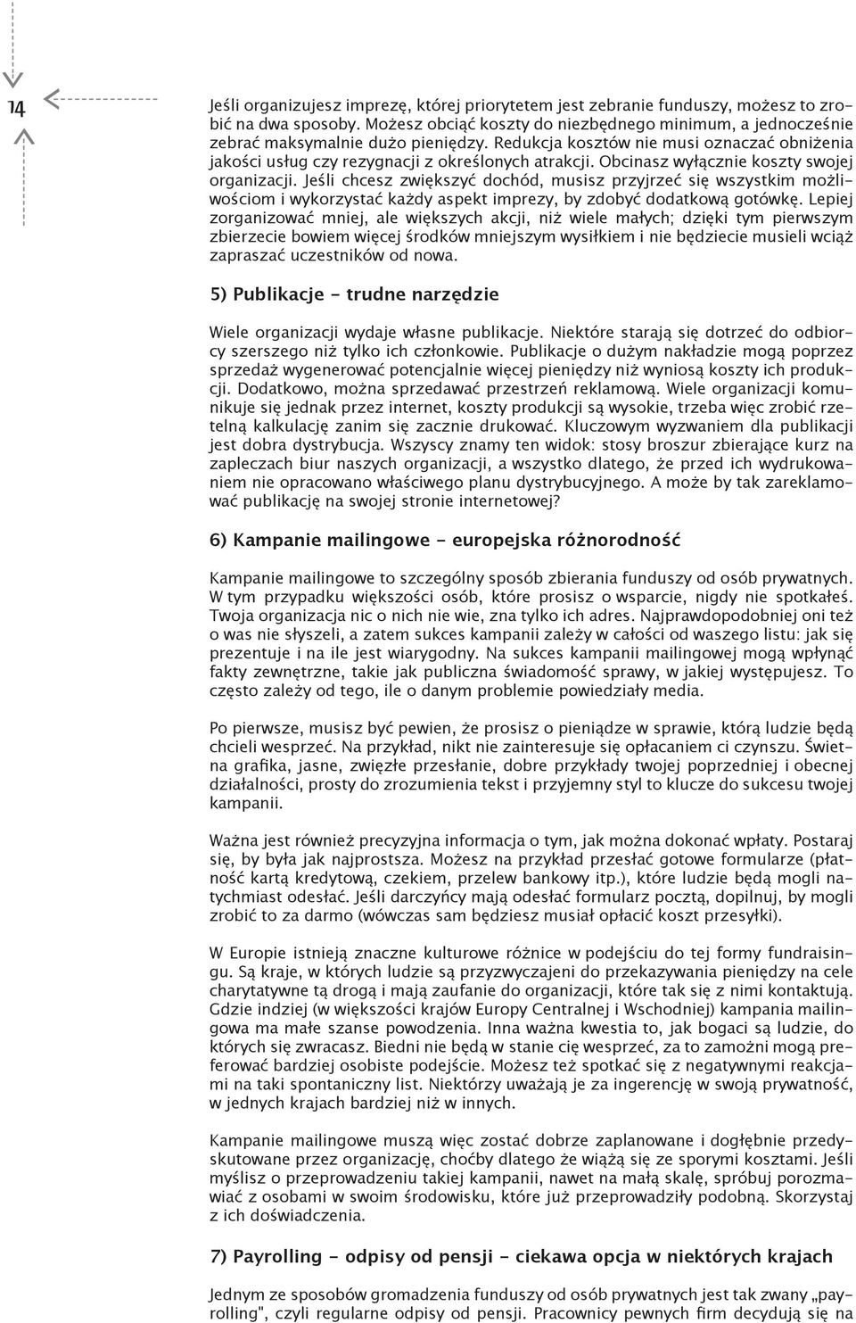 Obcinasz wyłącznie koszty swojej organizacji. Jeśli chcesz zwiększyć dochód, musisz przyjrzeć się wszystkim możliwościom i wykorzystać każdy aspekt imprezy, by zdobyć dodatkową gotówkę.