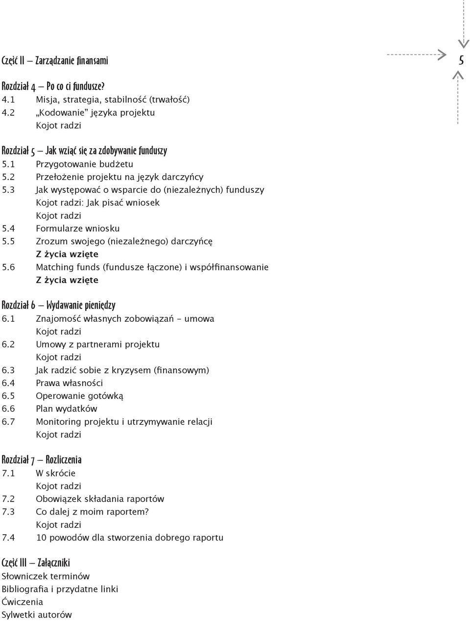 5 Zrozum swojego (niezależnego) darczyńcę Z życia wzięte 5.6 Matching funds (fundusze łączone) i współfinansowanie Z życia wzięte Rozdział 6 Wydawanie pieni dzy 6.