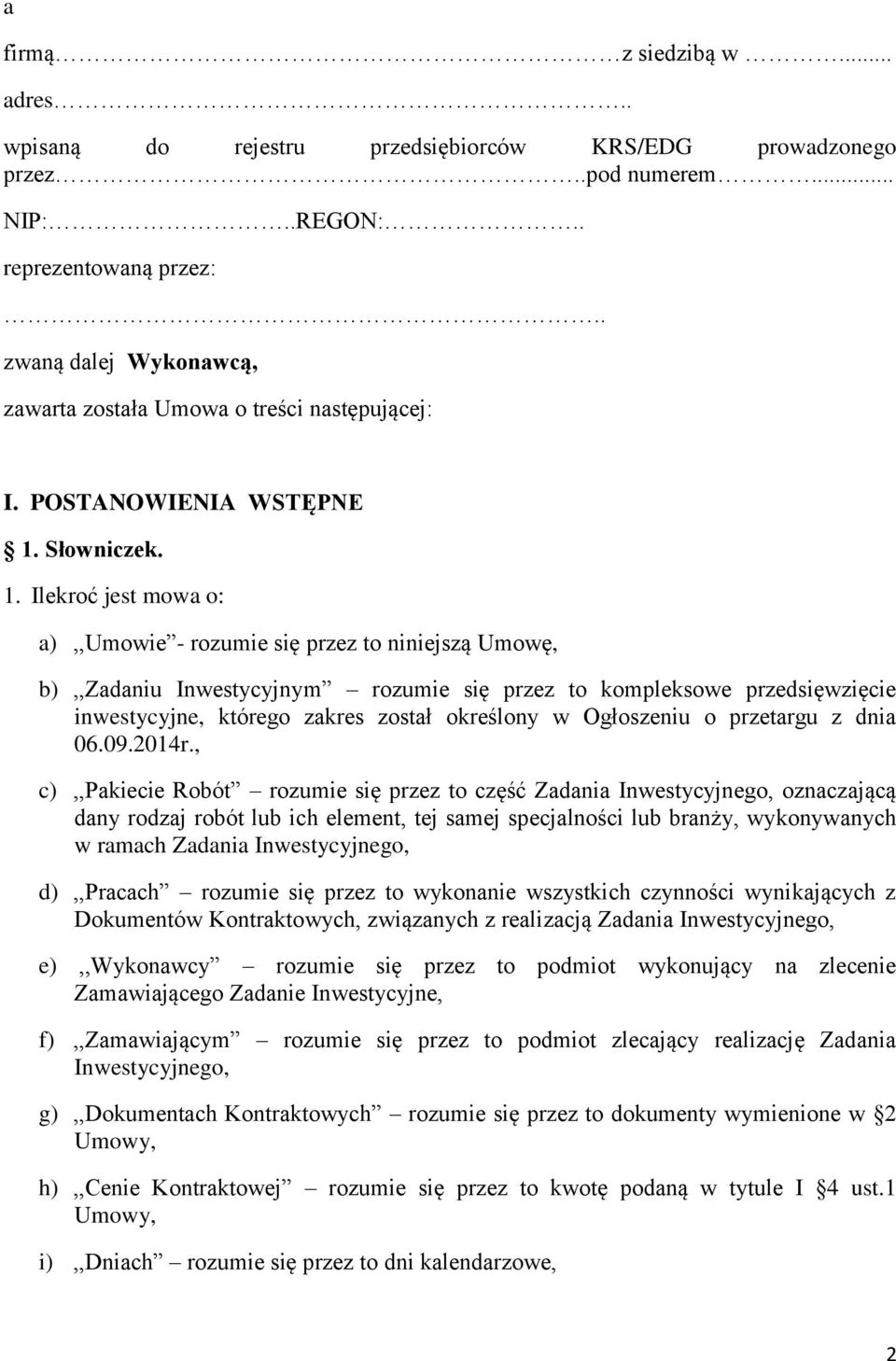 Słowniczek. 1.
