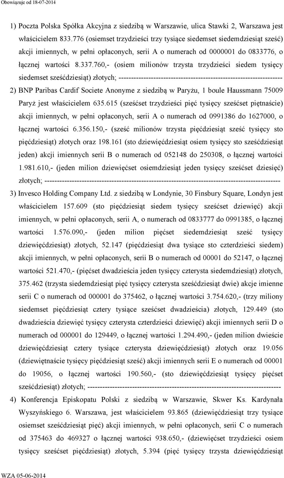 6, o łącznej wartości 8.337.