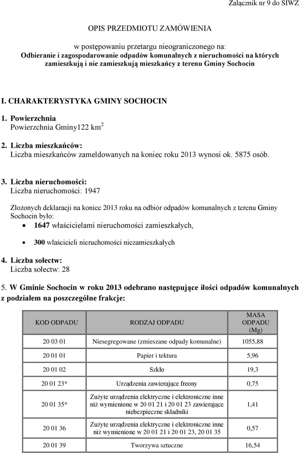 Liczba mieszkańców: Liczba mieszkańców zameldowanych na koniec roku 2013 wynosi ok. 5875 osób. 3.