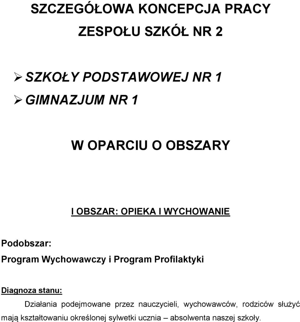 Wychowawczy i Program Profilaktyki Działania podejmowane przez nauczycieli,