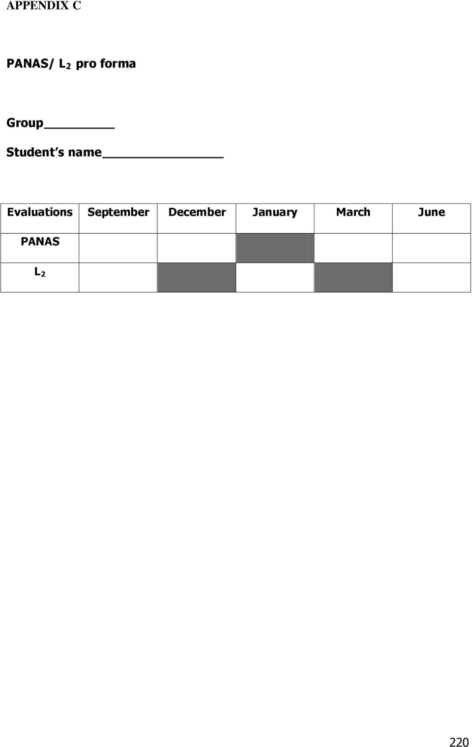 Evaluations September