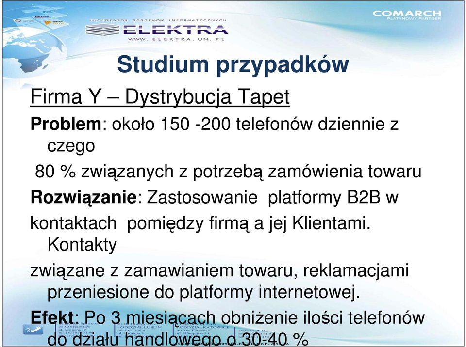 pomiędzy firmą a jej Klientami.