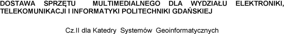 I INFORMATYKI POLITECHNIKI GDAŃSKIEJ
