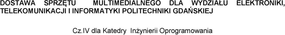 I INFORMATYKI POLITECHNIKI GDAŃSKIEJ