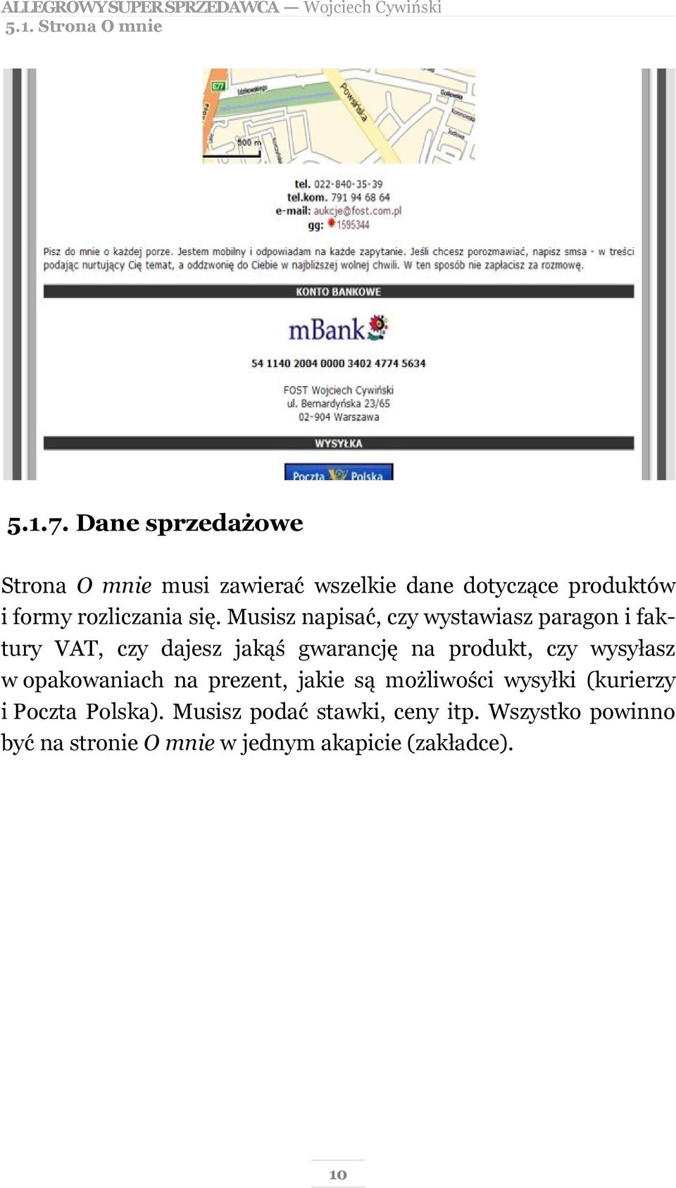 się. Musisz napisać, czy wystawiasz paragon i faktury VAT, czy dajesz jakąś gwarancję na produkt,