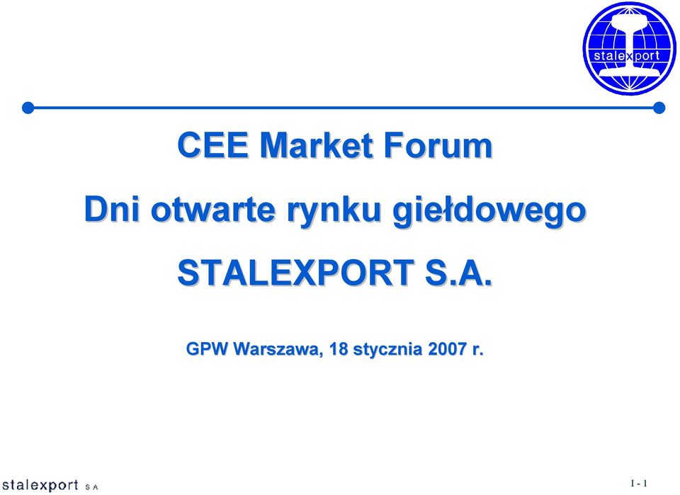 STALEXPORT S.A. GPW