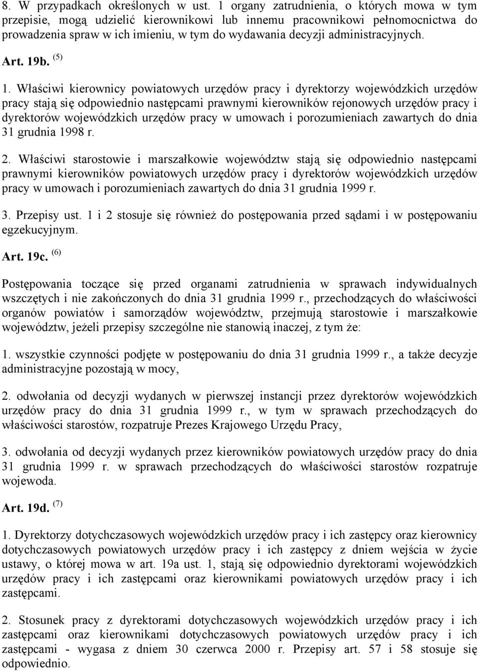 administracyjnych. Art. 19b. (5) 1.