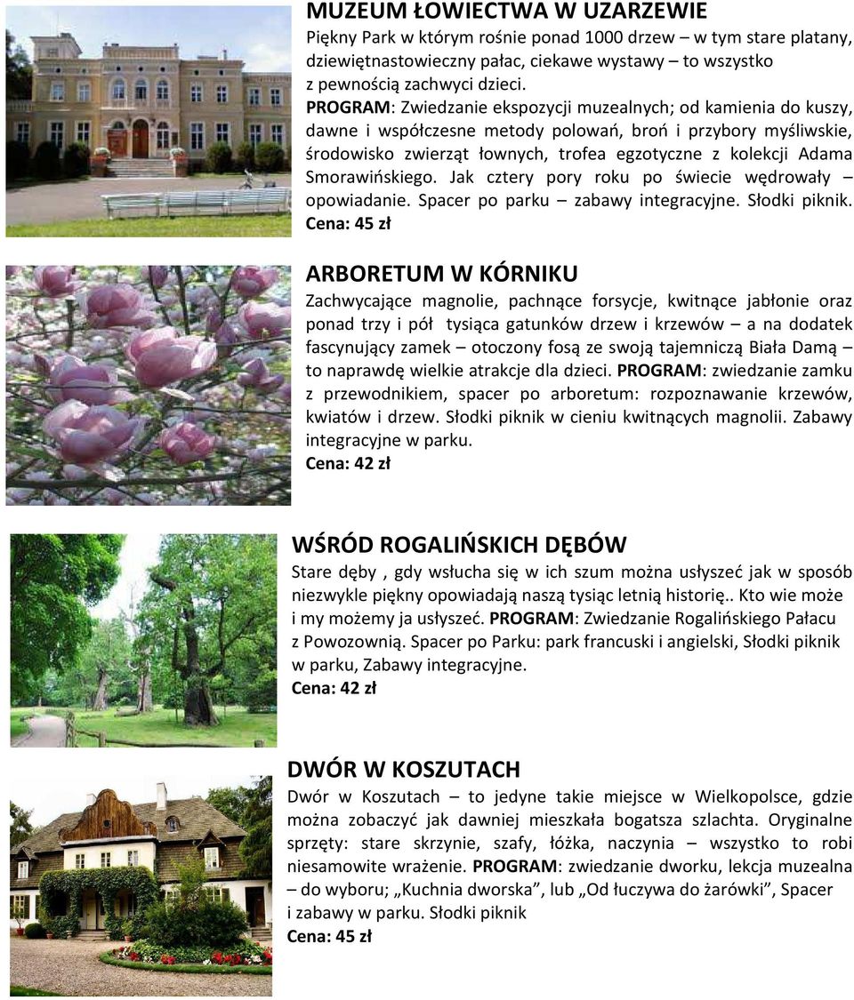 Smorawińskiego. Jak cztery pory roku po świecie wędrowały opowiadanie. Spacer po parku zabawy integracyjne. Słodki piknik.