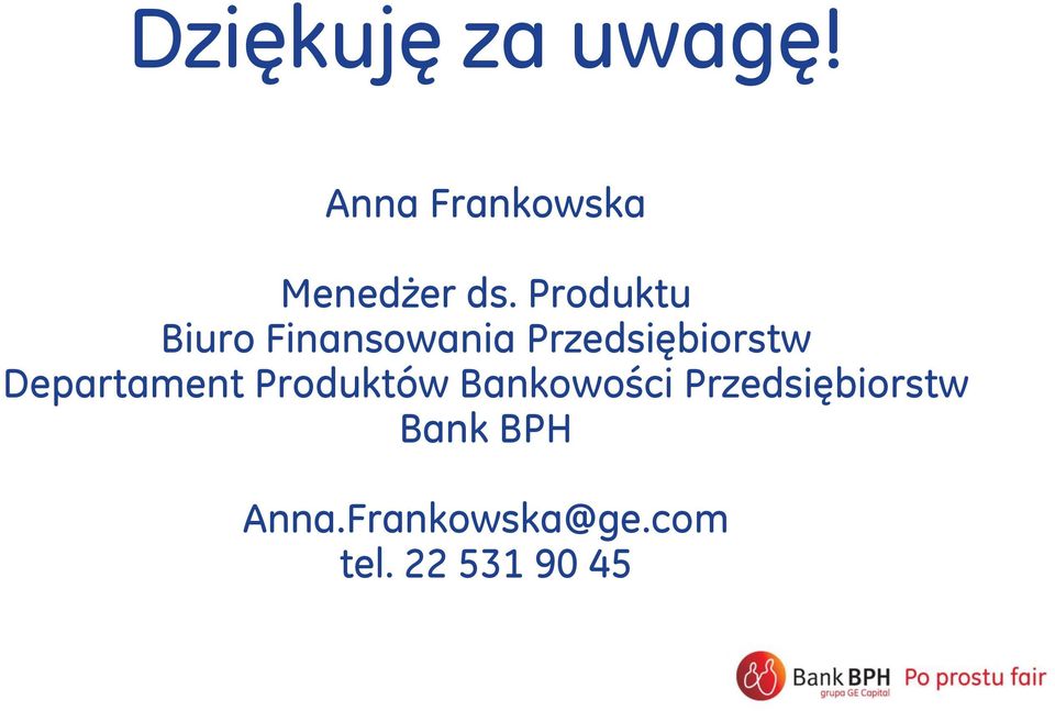 Departament Produktów Bankowości