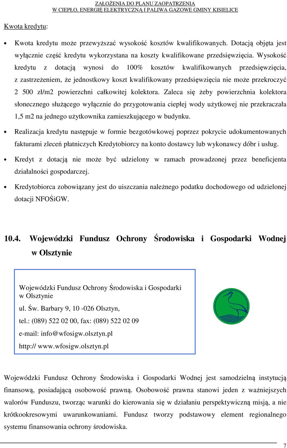całkowitej kolektora.