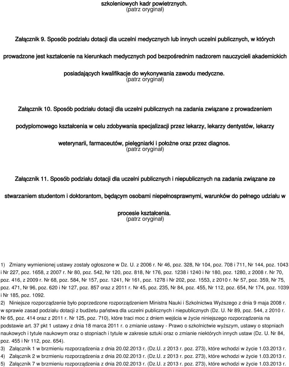 wykonywania zawodu medyczne. (patrz oryginał) Załącznik 10.