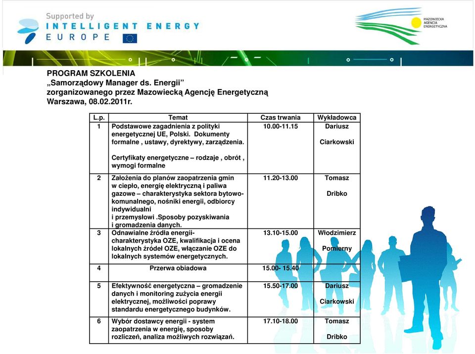 00 Tomasz w ciepło, energię elektryczną i paliwa gazowe charakterystyka sektora bytowokomunalnego, Dribko nośniki energii, odbiorcy indywidualni i przemysłowi.