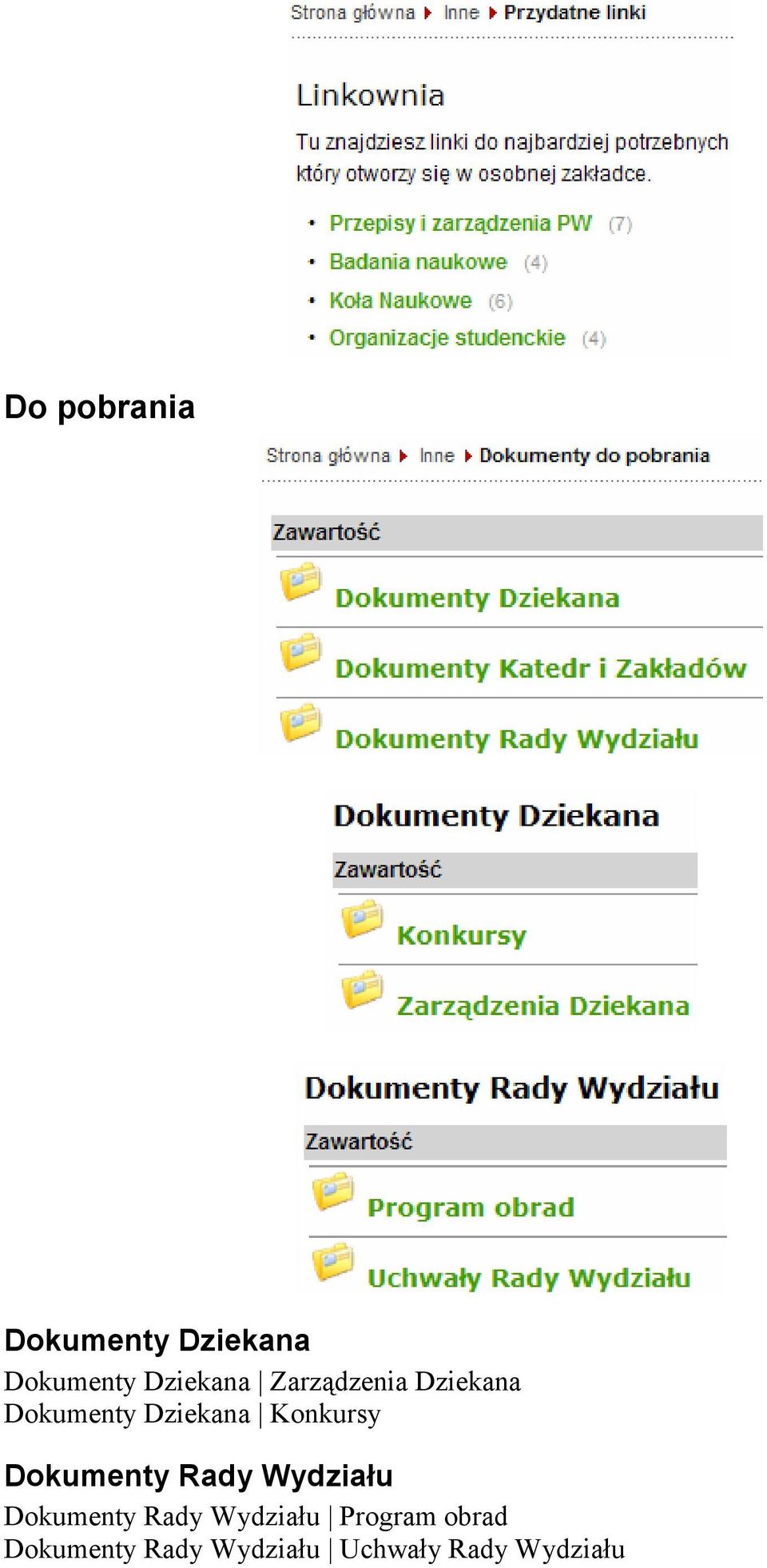 Dokumenty Rady Wydziału Dokumenty Rady Wydziału