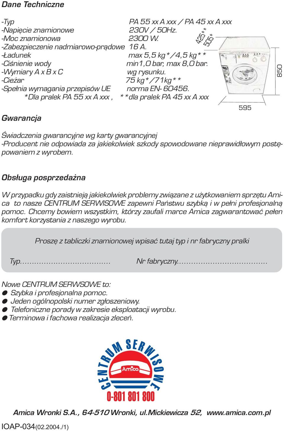 INSTRUKCJA OBS UGI Pralki - PDF Darmowe pobieranie