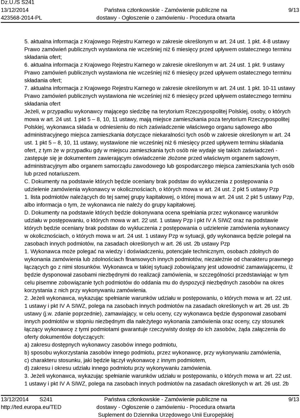 aktualna informacja z Krajowego Rejestru Karnego w zakresie określonym w art. 24 ust. 1 pkt.